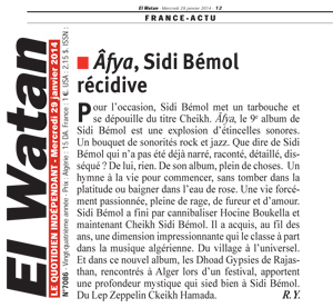 El Watan, janvier 2014